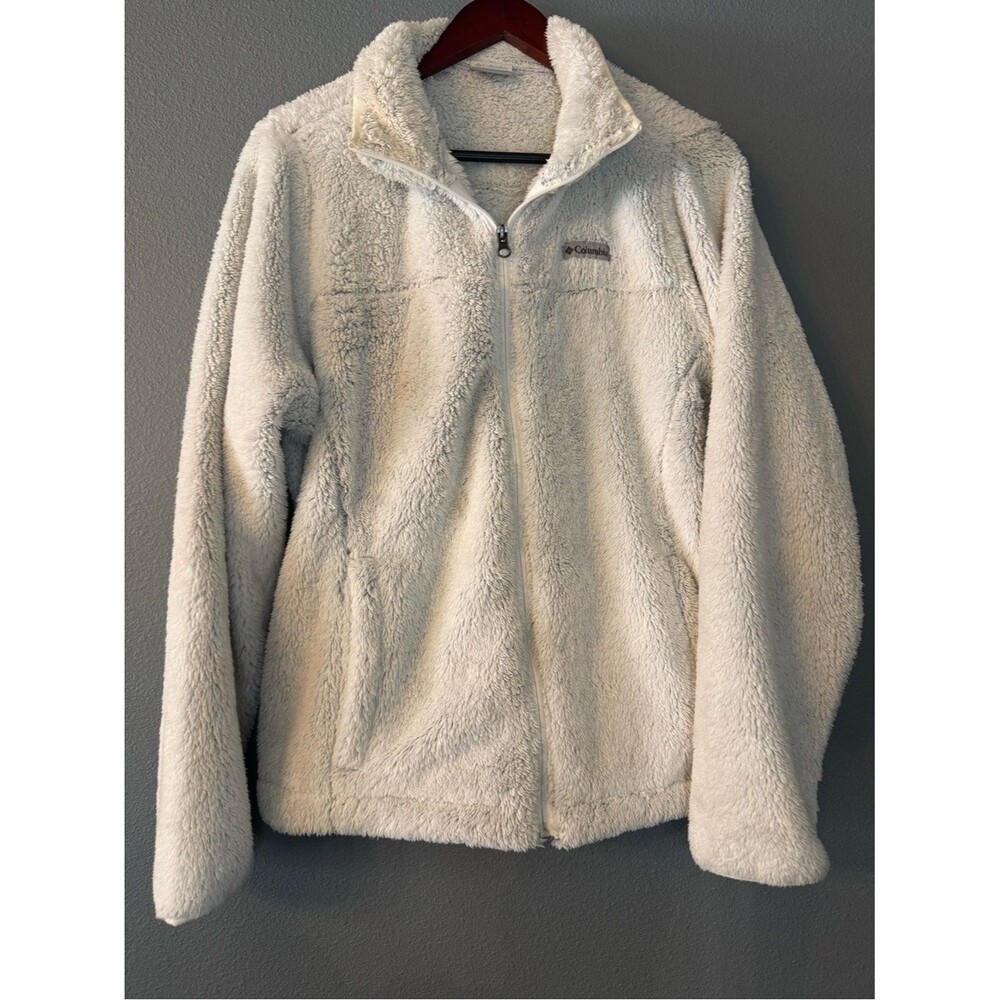 Columbia Cream Sherpa Fleece Full-Zip Jacket